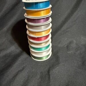 Assorted Satin Ribbon Spool Set - Multi Color